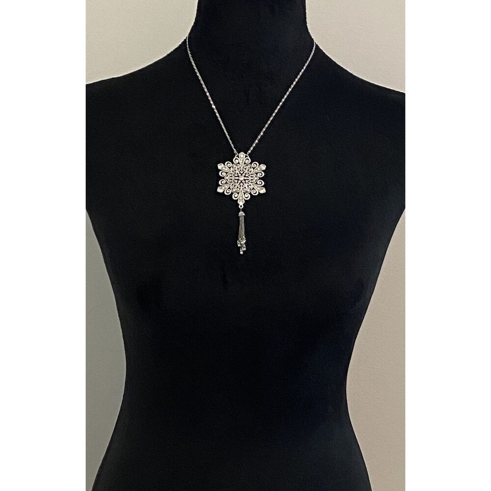 Brighton Iceblink Snowflake Tassel Necklace